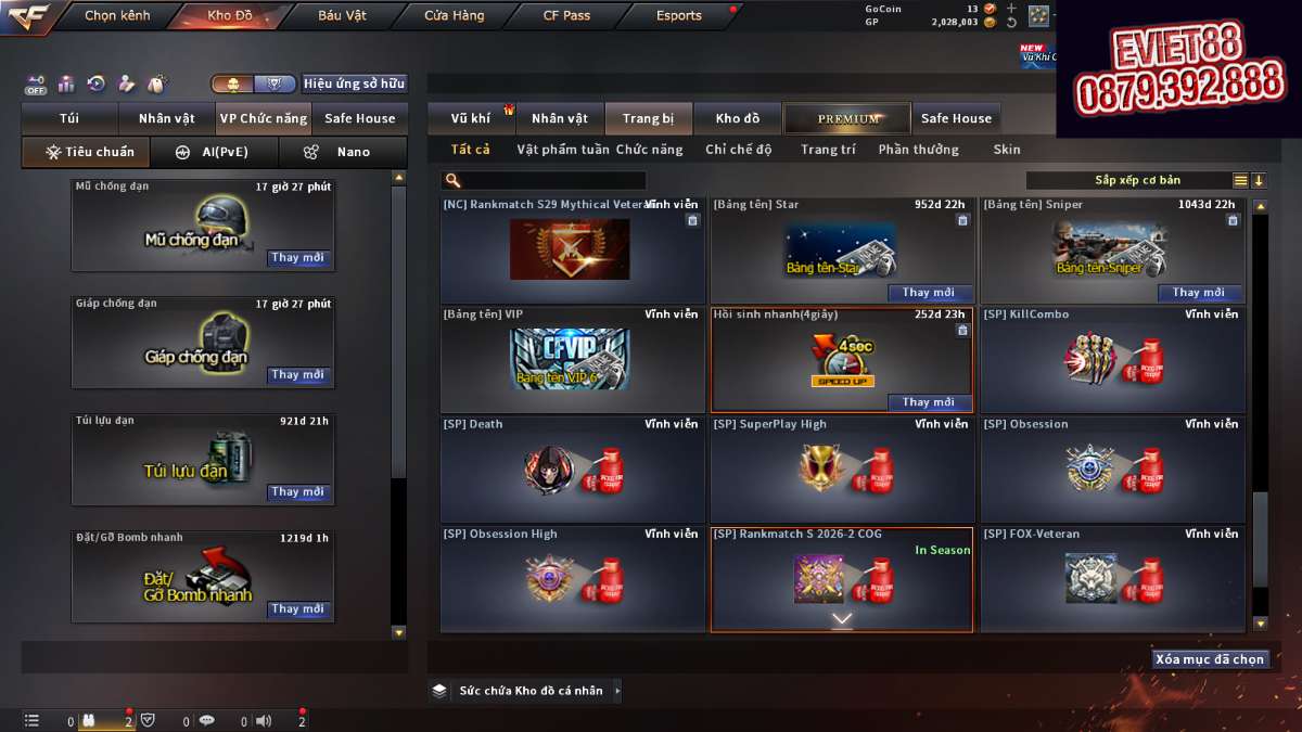 shop acc cf uy tin gia re